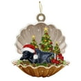 thumbnail image 6 of SDJMa Dog Christmas Ornament, Funny Dog Sleep in Seashell Christmas Tree Hanging Ornament for Dog Lovers Gift, Xmas Car Backpack Home Holiday Party Decoration, 6 of 8