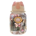 thumbnail image 4 of Yunuuuoa Bear Water Bottle with Straw Leakproof Portable Tumbler Cup for Adults Travel Office Use Insulated Drinkware with Handle 600ml, 4 of 5