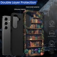 thumbnail image 6 of FKBRCL4U Compatible with Samsung Galaxy S24 Case Retro Vintage Dark Bookshelf Plants Pattern for Girl Full Body Design Soft Silicone Drop Shock Scratch Protection, 6 of 7