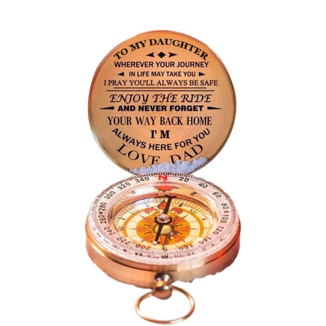 CAROOTU Multifunctional Luminous Compass Portable Metal Compass Practical Riding Equipment for Outdoor Hiking Mountaineering New