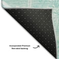 thumbnail image 3 of Addison Rugs Mayfield Washable Transitional Floral Teal Rectangle Rug, 3' x 5', 3 of 6