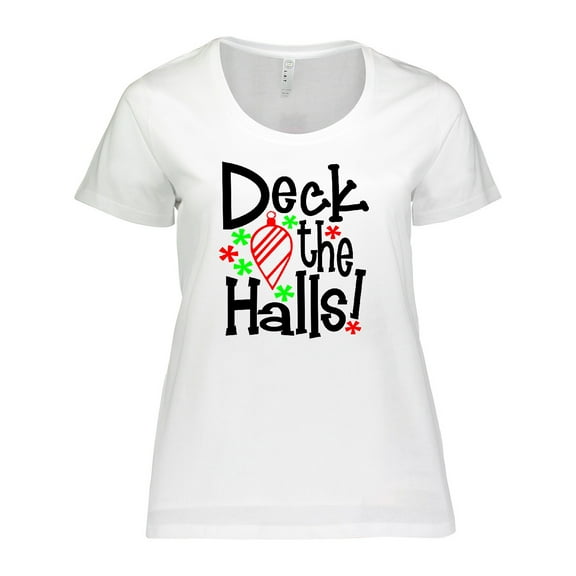 Inktastic Deck the Halls Christmas Ornament Women's Plus Size T-Shirt