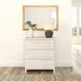 thumbnail image 2 of Plank+Beam Solid Wood Farmhouse 3 Drawer Dresser, White Wash, 2 of 10