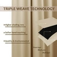 thumbnail image 6 of Weighted Outdoor Curtains for Patio Waterproof 84 inches Long 2 Panels, Windproof Drapes Top & Bottom Grommets, Thermal Insulated Blinds Keep Privacy for Yard/Porch, Biscotti Beige, 52" Wide, 6 of 9