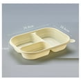 thumbnail image 3 of Disposable Lunch Box Gridding Box Bento Commercial Takeout Packaging Box FoodGrade EnvironmentFriendly Degradable Bowl C, 3 of 7