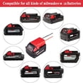 thumbnail image 3 of DIY Heavy Duty High Current 12g For Milwaukee M18 20v Li-ion Battery Adapter to Dock Power 12 Gauge Copper Red, 3 of 4