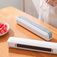 thumbnail image 5 of DEELLEEO Plastic Wrap Dispenser with Cutter, Household Reusable Food Plastic Wrap Dispenser 1 Roll 11.8" Plastic Wrap, 5 of 8