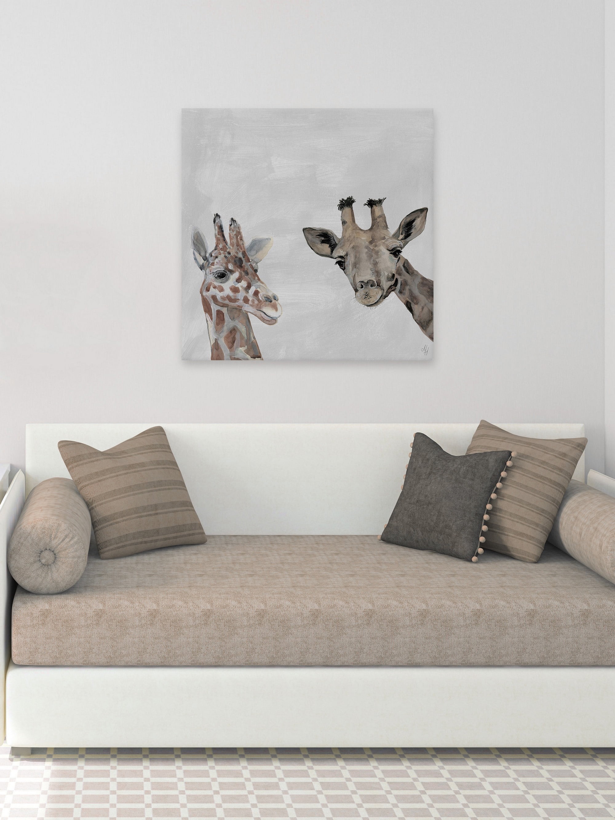 Marmont Hill The Giraffes Canvas Wall Art