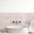 thumbnail image 2 of Humitech Pink Subway Tile Peel and Stick Backsplash, 5-Pack 12x12 Inch Glossy Self-Adhesive Wall Tile, Waterproof Kitchen & Bathroom Stickers, Removable DIY Vinyl Tiles for Walls, 2 of 8