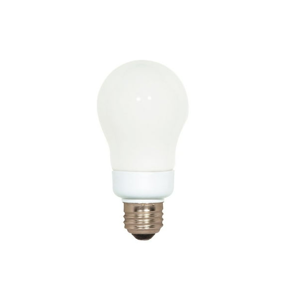 Satco 9 Watt - A19 Compact Fluorescent - 5000K - 82 CRI - Medium base - 120 Volt