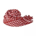 thumbnail image 1 of 2x Pañuelo árabe Para Exteriores Para Mujeres Y Hombres, Turbante Keffiyeh Para Envolver La Cabeza Y El Cuello, Color Rojo, 1 of 7