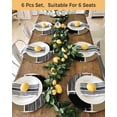 thumbnail image 4 of 15 Inch Round Placemats Set of 6, Brown Black Non Slip Heat Insulation PP Table Mats, Farmhouse Striped Modern Abstract Art Washable Place Mats for Kitchen Dining Party Table Decor, 4 of 7