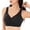 Black, variant on Seamless Fixed Cup Bralette Wireless Support Comfort T Shirt Bra Full Coverage Sagging Prevention, M, Black