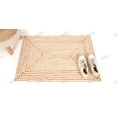 thumbnail image 4 of Rectangle Rug Natural Jute Rug Hand Braided Beige and White Color Scalloped Area Rug, 4 of 5