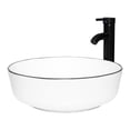 thumbnail image 3 of PULUOMIS 24" Vanity Bathroom Cabinet with Mirror and Vessel Sink Bowl Faucet Combo Set, 3 of 8