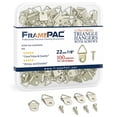 thumbnail image 1 of FramePac - Perchas triangulares pequeñas con tornillos [100 piezas] - (también conocido como hardware para colgar cuadros, ganchos para colgar cuadros, ganchos para colgar cuadros), 1 of 5