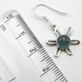 thumbnail image 3 of SilverStarJewel Genuine Cabochon Apatite Gems Jewelry, 925 Solid Silver Charming Earrings 3.0 CM, 3 of 3