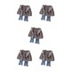 thumbnail image 3 of Jumpingount Conjunto de abrigo para niña, traje para niño, ropa para niños, ropa exquisita para diario al aire libre, Top de costura de Type2 NO2, 3 of 6