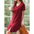 thumbnail image 3 of Avidlove Womens Nightgown Button Down Pajama Dress Sexy Ladies Sleepwear Maternity Night Shirts, 3 of 7