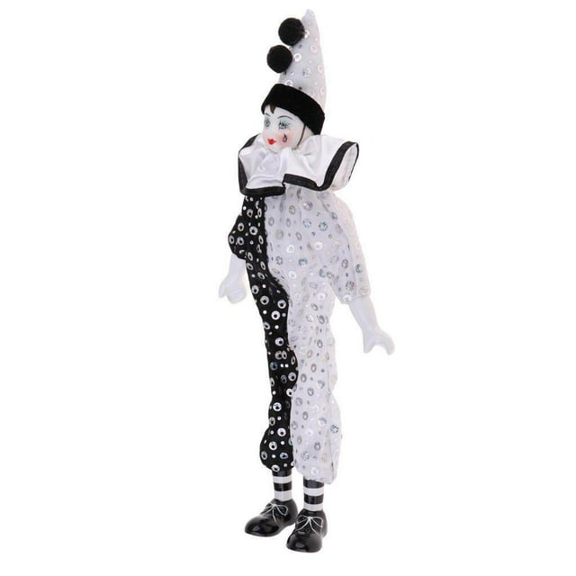 Baohd Poupée Clown Suspendue Vintage en Porcelaine 38cm 15 Pouces Modèle Arlequin