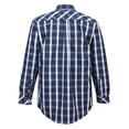 thumbnail image 2 of Portwest UFR97 Bizflame 88/12 FR Plaid Protective Safety Shirt Navy, Medium, 2 of 2
