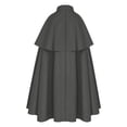 thumbnail image 3 of Halloween Hooded Robe Cloak, Men's Medieval Style Suede Cape Costume, Renaissance Inspired Dress Up Wrap for Masquerade Parties, Stage Shows and Themed Events, 3 of 4