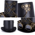 thumbnail image 4 of Jiibva Unisex Steampunk Top Hat Halloween clothing Hat Vintage Accessories For Themed Parties Party Gathering, 4 of 7