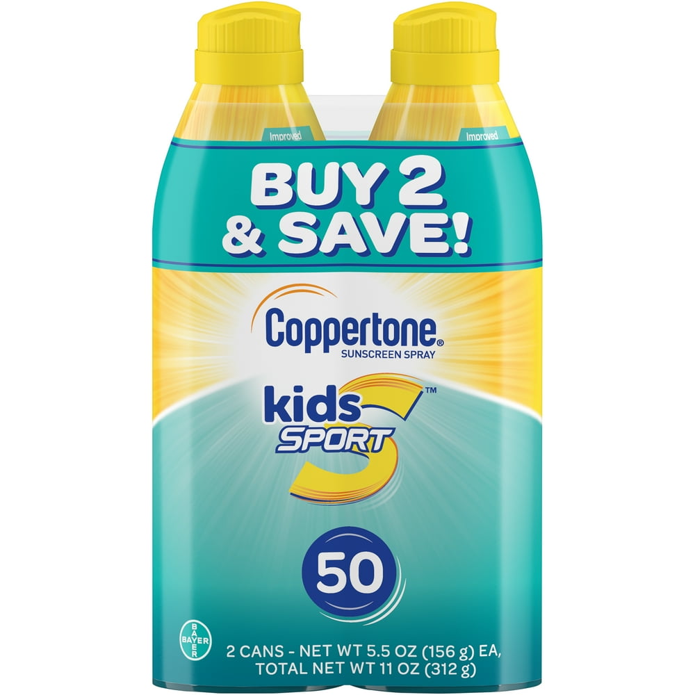 Coppertone Kids Sport Water Resistant Continuous Spray Sunscreen Twin