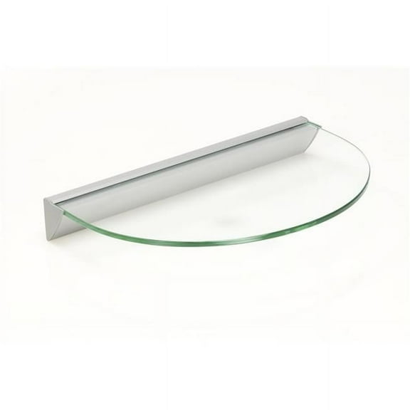 12 in. Essentials Half Round Clear Glass Shelf Kit