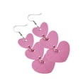 thumbnail image 1 of Pendientes Multicapa Labio Oreja Cuelga Aro en forma de corazón Pendiente colgante Favores de fiesta Regalo del día de San Valentín Banquete Ropa, zapatos y accesorios Miscelánea labio plateado Qarigey  AP010113-08, 1 of 6