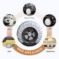 thumbnail image 3 of 4 Pack Waterproof Tire Covers Spare Wheel Rv Trailer Camper Anti-Corrosion Tire Protector S, 3 of 4