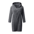 thumbnail image 5 of Generic Women's Winter Warm Jumpsuit Plush Long Sleeve Zip Hooded Pajamas, 5 of 6