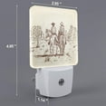 thumbnail image 2 of Salouo Two Cowboys Riding Horses In The Desert for Night Lights Plug into Wall 1 Pack, 0.5W Plug in Night Light with Dusk-to-Dawn Light Sensor LED Nightlight for Bathroom, Adult, Hallway-UK, 2 of 7
