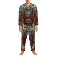 thumbnail image 3 of Balery Pond Meditating Tiger Pijama para Hombre de Dos Piezas con Manga Larga, Conjunto de Dormir y Descanso Suave con Bolsillos-Medium, 3 of 7