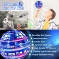 thumbnail image 3 of Flying Ball Toys，Galactic Hover Balls 360°Rotating Hand Controlled Boomerang Ball Toys Magic Led Lights Controller Mini Drone (Blue), 3 of 7