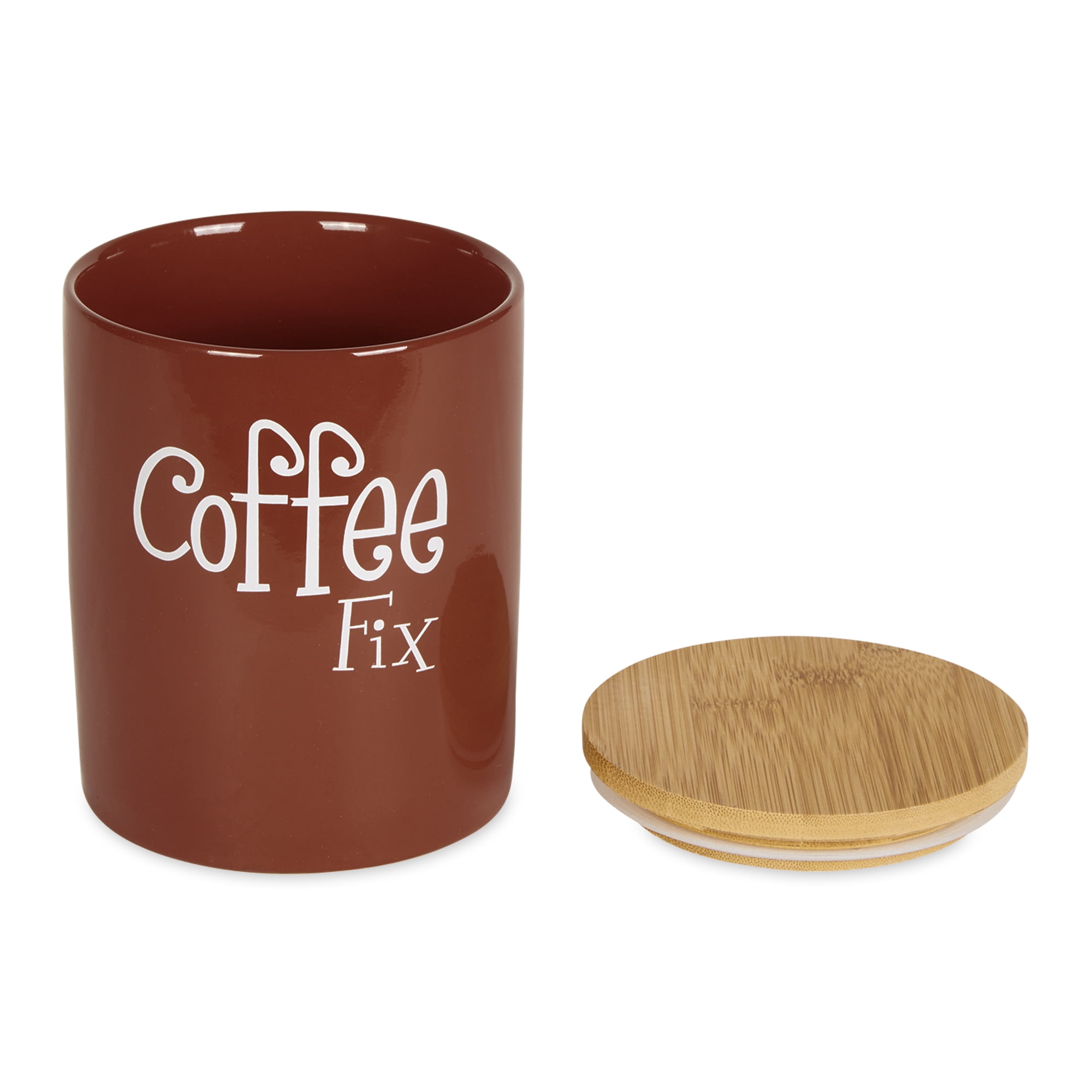 Brown Cinnamon  Coffee Sugar Tea Ceramic Canister 3 Piece