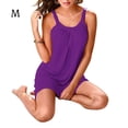 thumbnail image 1 of Robe d'Été Gilet de Couleur Unie Robe de Soleil Plage Solide Décontractée Robe de Réservoir de Plage, Violet, M, 1 of 8