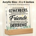 thumbnail image 2 of Coworker Gifts for Women Men, Coworker Friend Gifts, Coworker Leaving Gifts Farewell Goodbye New Job Retirement Gifts for Coworkers Colleagues Work Friends Acrylic Desk Plaque Sign Office Decor, 2 of 5