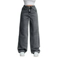 thumbnail image 2 of Women Jeans High Waisted Denim Pants Elastic Waist Stretchy Loose Curvy Denim Pants, 2 of 7