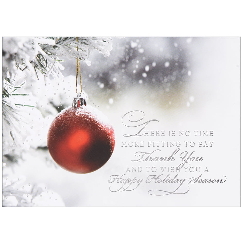 JAM Christmas Card Sets, Thank You Ornament, 25/Pack