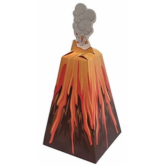 Jayd Products, 12 Volcano Party Favor Boxes, Dinosaur Party Decorations, Luau, Hawaiian Party, Tiki Party Supplies