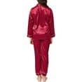 thumbnail image 5 of WIBACKER 3-14T Pajamas Set for Kid Baby Boy Girl Long Sleeve Button Down Silk Sleepwear Loungewear Set Gifts, 5 of 9