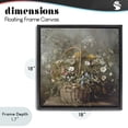 thumbnail image 4 of Stupell Industries Cottage Rustic Basket with Flowers Black Floating Frame Canvas Art, 18 x 18, by Lazar Studio, 4 of 8
