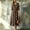Brown, variant on Dolkfu Keyhole Neck Dresses for Women Trendy Blue 3/4 Sleeve Waist Cinched Long-Length Fit & Flare Dresses Polka Dot Vacation Relaxed Fit Blue,L