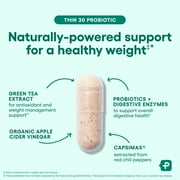 Physicians Choice Thin 30 Probiotic 60 Counts for Weight Management & Bloating - Supports Gut Health - Weight Management for Women & Men