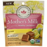 Angle View: Traditional Medicinals Mothers Milk Lemon Lactation Chews, 14 Count (Pack of 6)