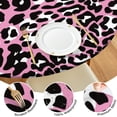 thumbnail image 4 of Pink and Black Of Leopard Print Round Fitted Tablecloth with Elastic Edge,Dining Table Cover Waterproof,Outdoor Round Tablecloth for Camping,Dining,Indoor and Outdoor, 4 of 7