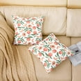 thumbnail image 4 of Cartoon Peach Throw Pillow Covers Cute Fruit Pillow Covers for Home Sofa Bed Couch for Kids Kawaii Fresh Peaches Cushion Covers Green Leaf and Pink Peach Pillowcases, 16X16 Inches Set of 4, 4 of 6