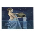thumbnail image 1 of Astrology Cutting Board, Aquarius Lady with Pail in the Sea Water Signs Saturn Mystry at Night Stars, Decorative Tempered Glass Cutting and Serving Board, Large Size, Blue Dark Blue, by Ambesonne, 1 of 1