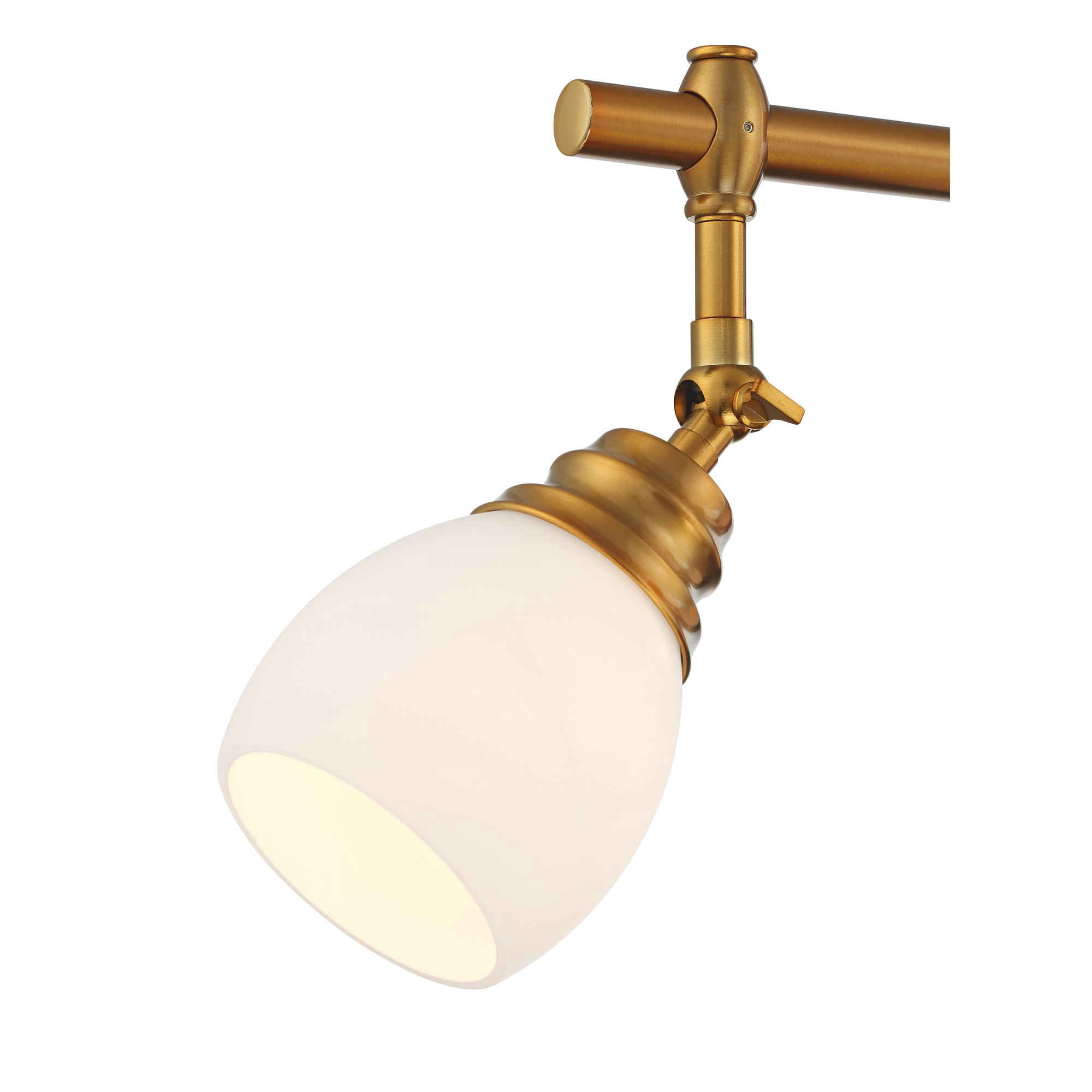 Pro Track Elm Park 4-Head Wall or Ceiling Track Light Fixture Kit Spot Light Directional Gold Finish Glass Modern Kitchen 36" Wide